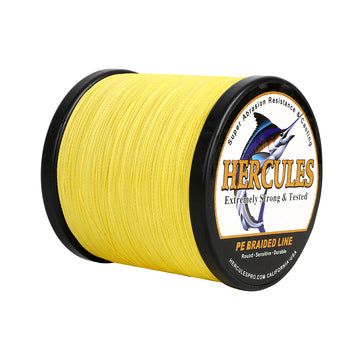 500M 547Yds Yellow 6lb-100lb HERCULES PE Braided Fishing Line 4 Strands